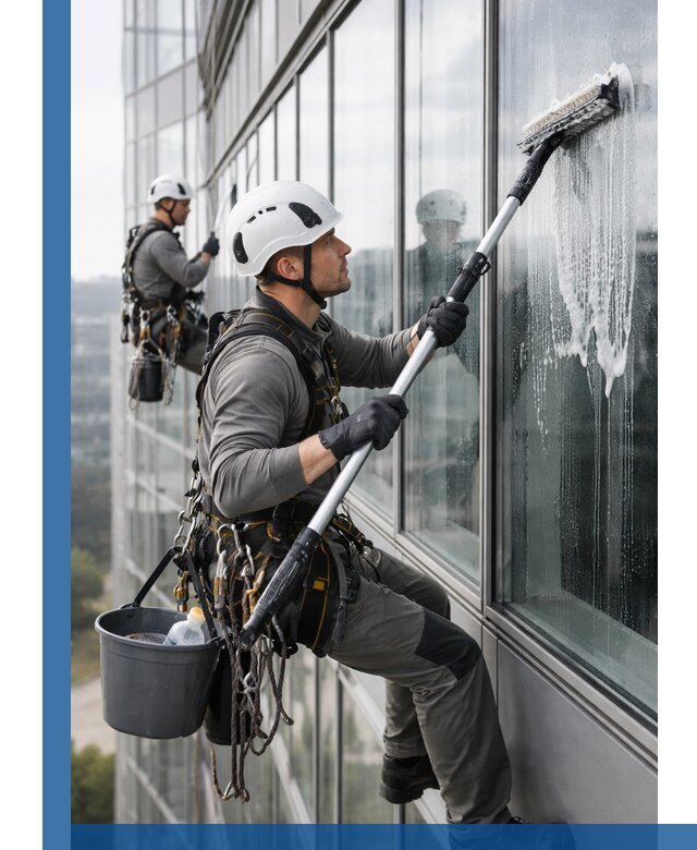 Высотная мойка сплошного остекления с выездом в Камышине