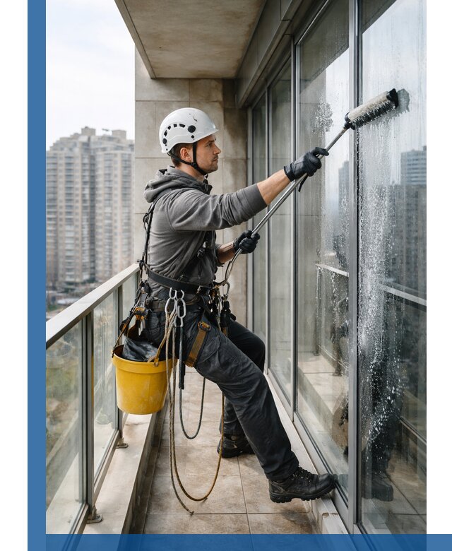 Профессиональная мойка балконного остекления в Камышине