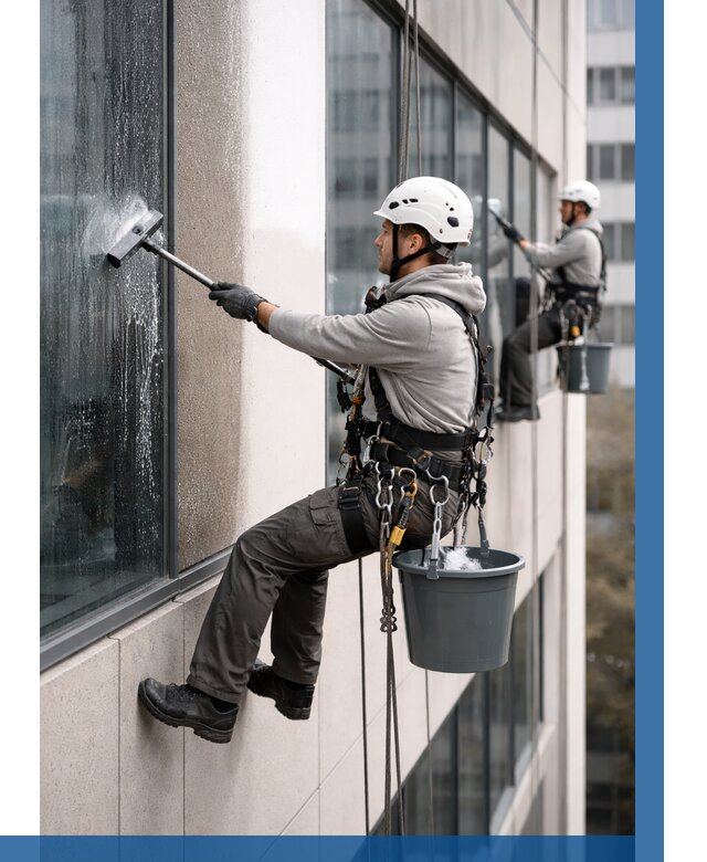 Мойка фасадов зданий в Камышине под ключ от 360 р. | ВЫСОТНИК-Кмш