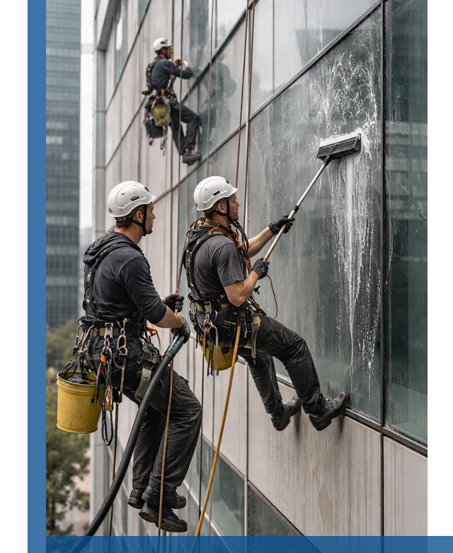 Профессиональная высотная мойка фасадов зданий в Камышине