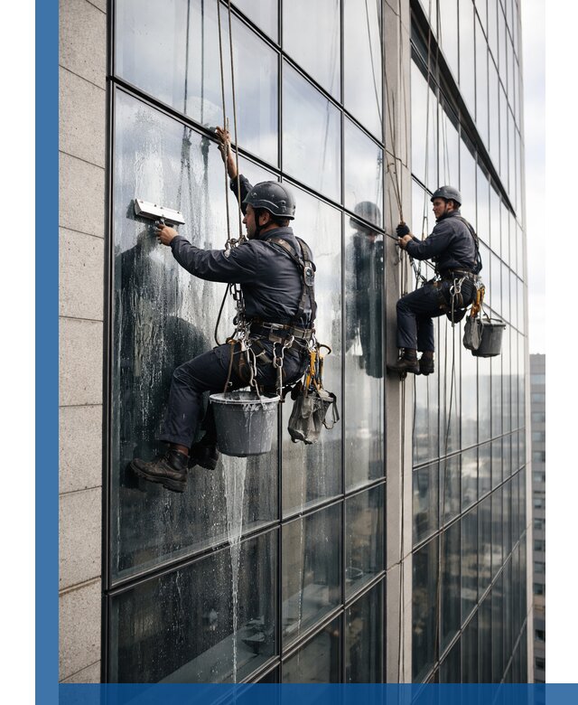 Профессиональная мойка стеклянных фасадов зданий в Камышине