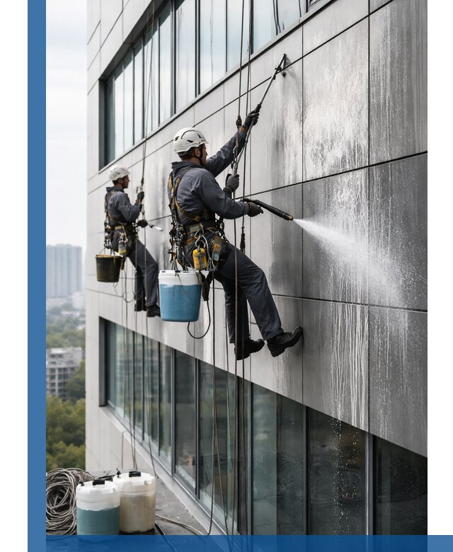 Профессиональная мойка вентилируемых фасадов в Камышине