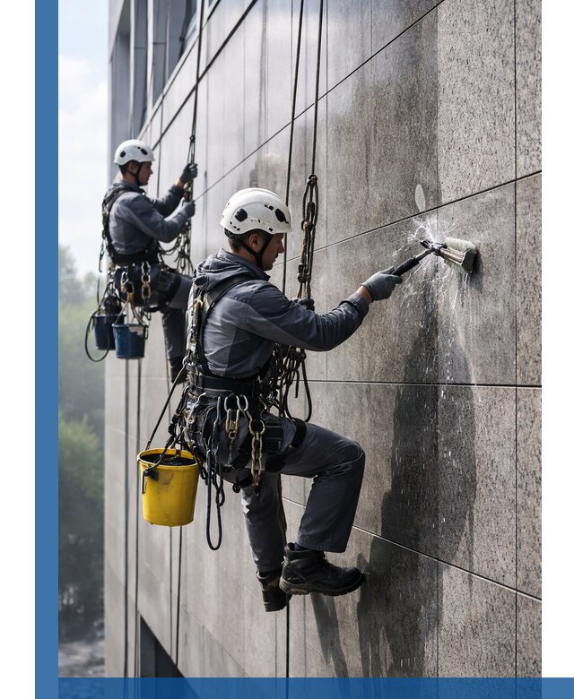 Профессиональная мойка фасада из керамогранита в Камышине