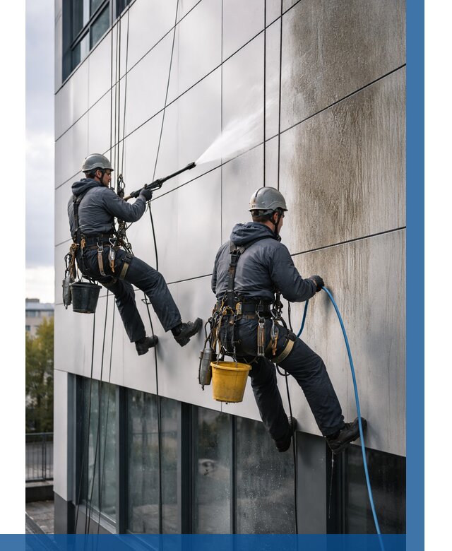 Мойка фасада из композита в Камышине по цене от 308 р. | ВЫСОТНИК-Кмш