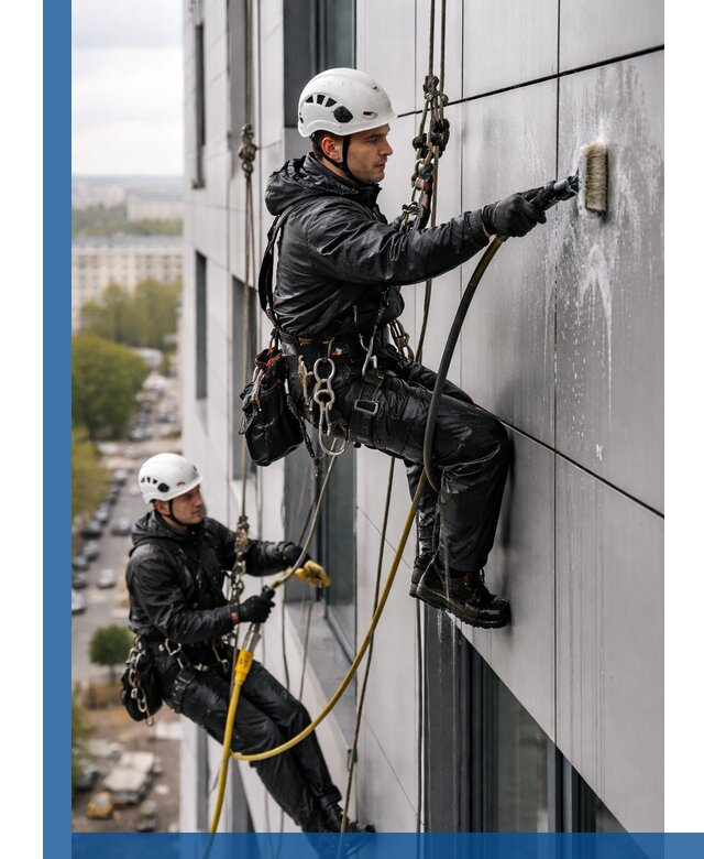 Профессиональная мойка фасада из композита в Камышине