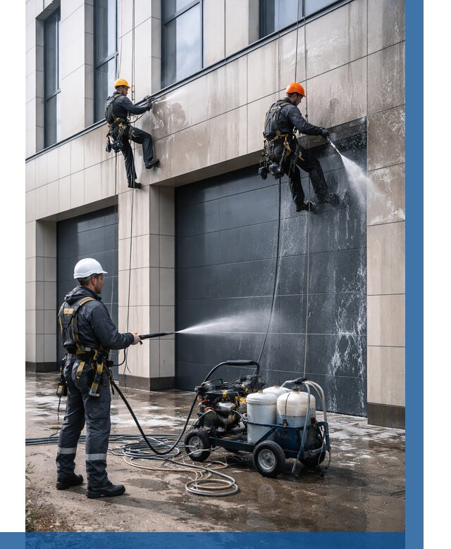 Послестроительная мойка фасада в Камышине от 308 р. | ВЫСОТНИК-Кмш