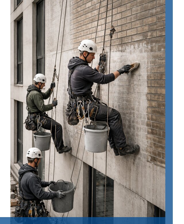 Удаление высолов с фасада в Камышине от 257 р. | ВЫСОТНИК-Кмш