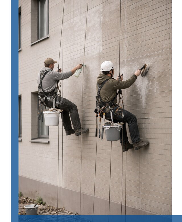 Удаление высолов с фасада зданий в Камышине без повреждений и следов