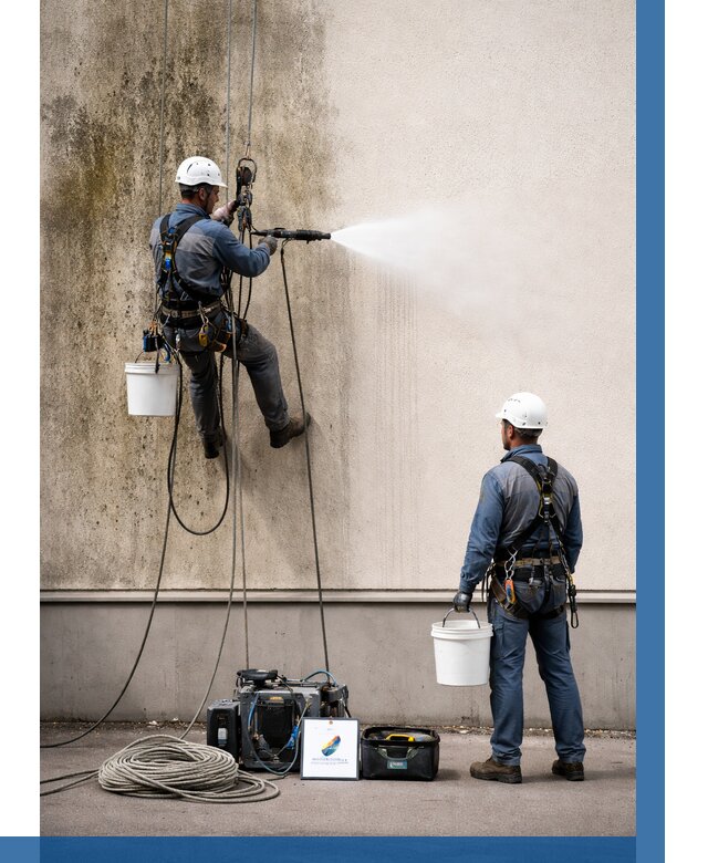 Очистка фасада от плесени в Камышине от 308 р. | ВЫСОТНИК-Кмш