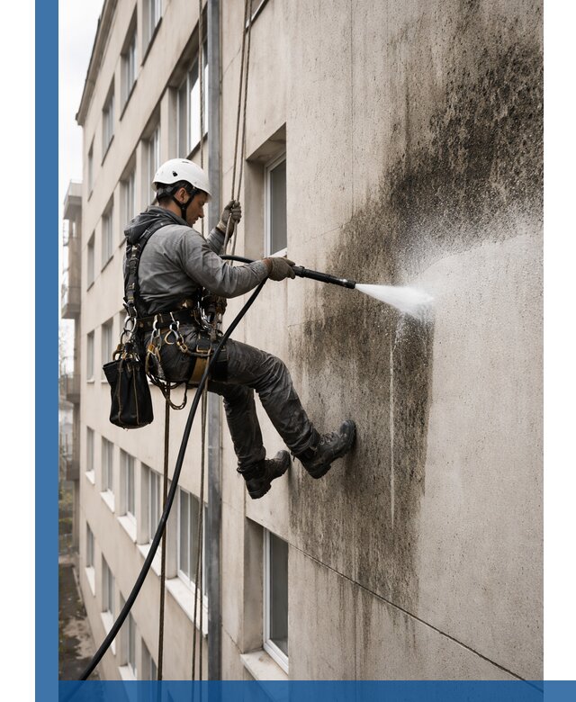 Профессиональная очистка фасадов от плесени в Камышине