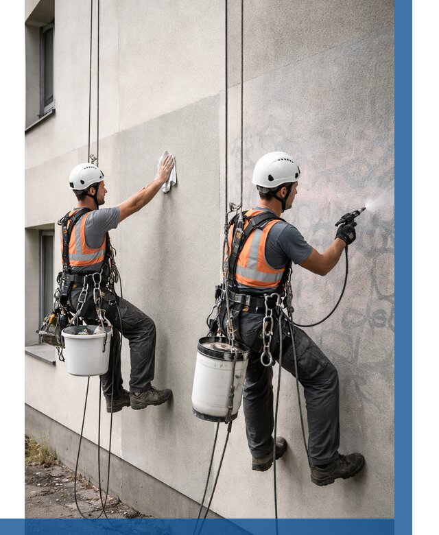 Антиграффити покрытие фасада в Камышине от 617 р. | ВЫСОТНИК-Кмш