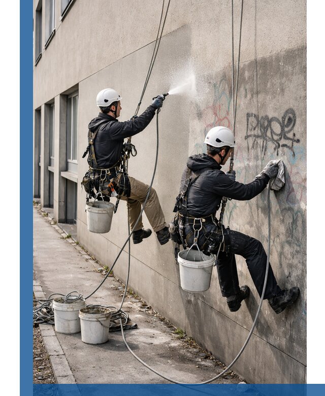 Антиграффити покрытие фасада с защитой от надписей в Камышине