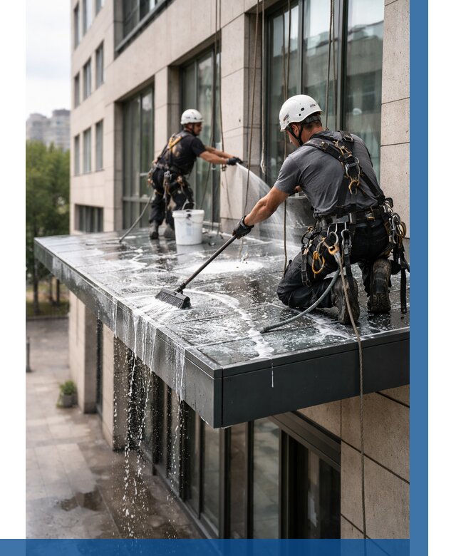 Мойка козырьков и навесов в Камышине от 3597 р. | ВЫСОТНИК-Кмш