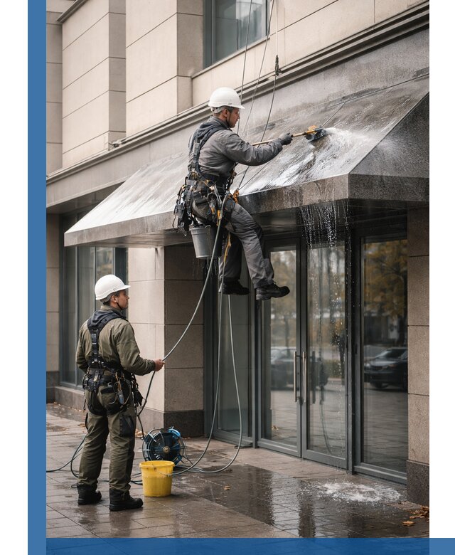 Профессиональная мойка козырьков и навесов в Камышине