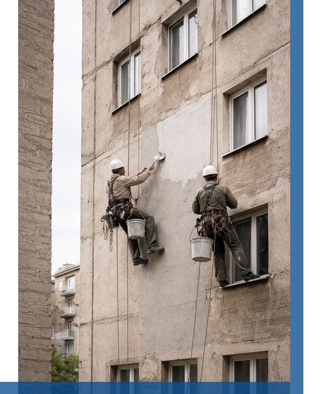 Косметический ремонт фасада в Камышине от 1130 р. | ВЫСОТНИК-Кмш