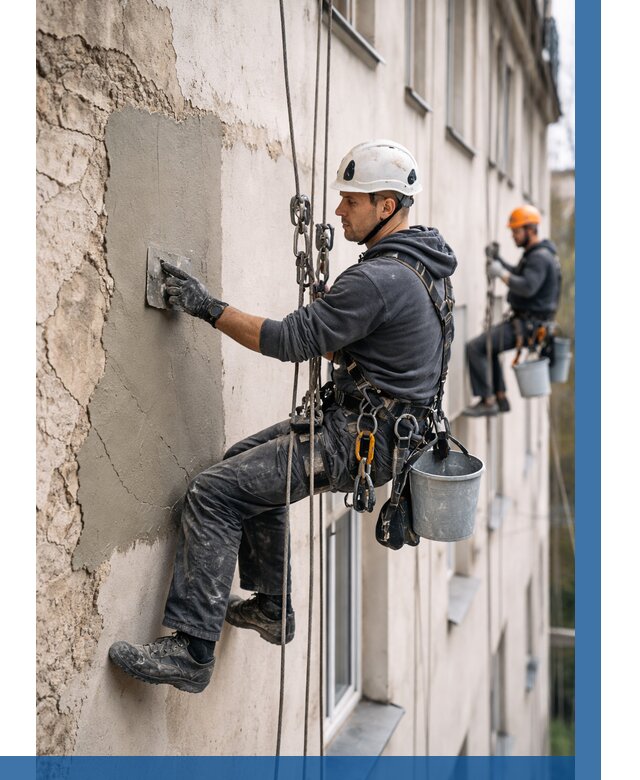 Восстановление штукатурки фасада в Камышине от 1233 р. | ВЫСОТНИК-Кмш