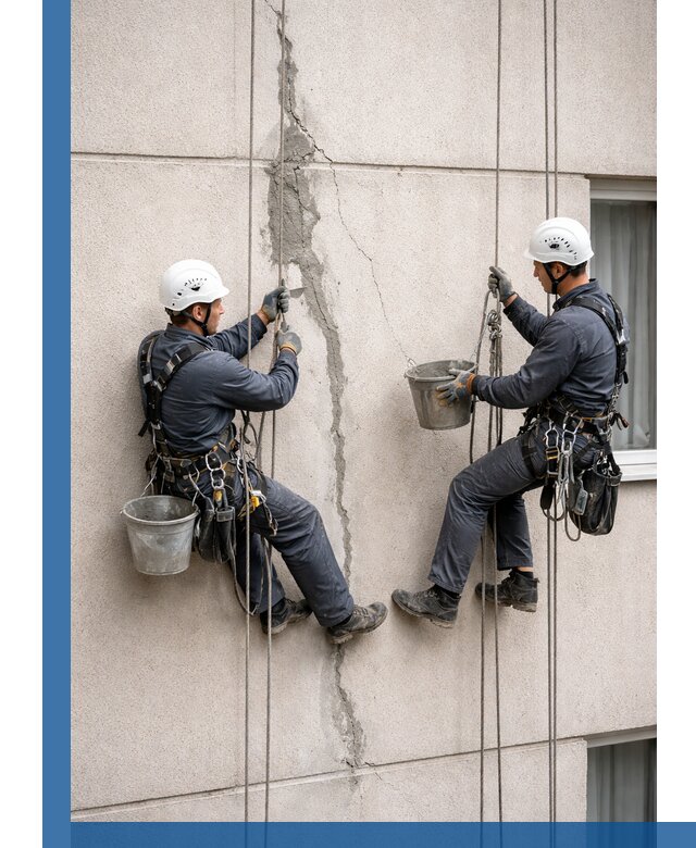 Заделка трещин на фасаде в Камышине с гарантийным ремонтом