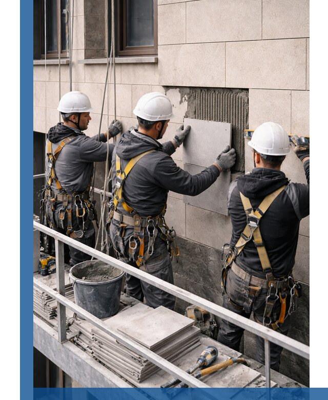 Ремонт облицовки фасада плиткой в Камышине с гарантией