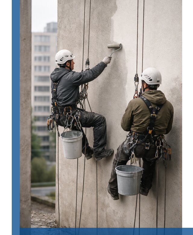 Покраска фасадов высотными альпинистами в Камышине с гарантией