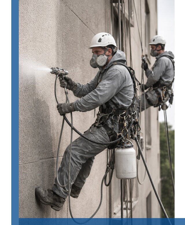 Безвоздушная покраска фасадов зданий в Камышине профессионально