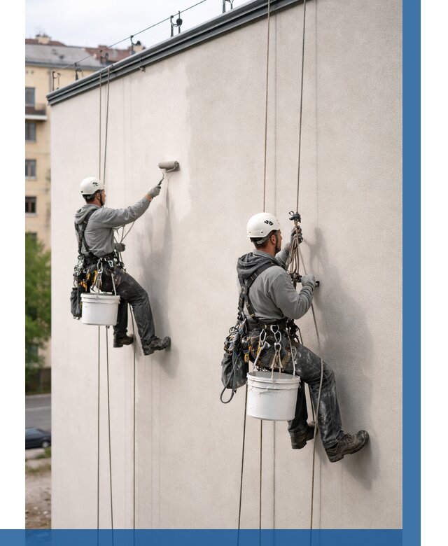 Покраска оштукатуренного фасада в Камышине от 329 р. | ВЫСОТНИК-Кмш