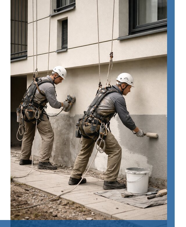 Окраска цоколя здания в Камышине от 462 р. под ключ | ВЫСОТНИК-Кмш