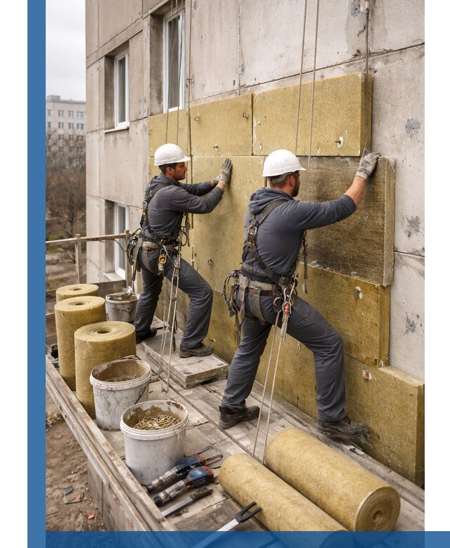 Утепление фасада минватой в Камышине под ключ с гарантией