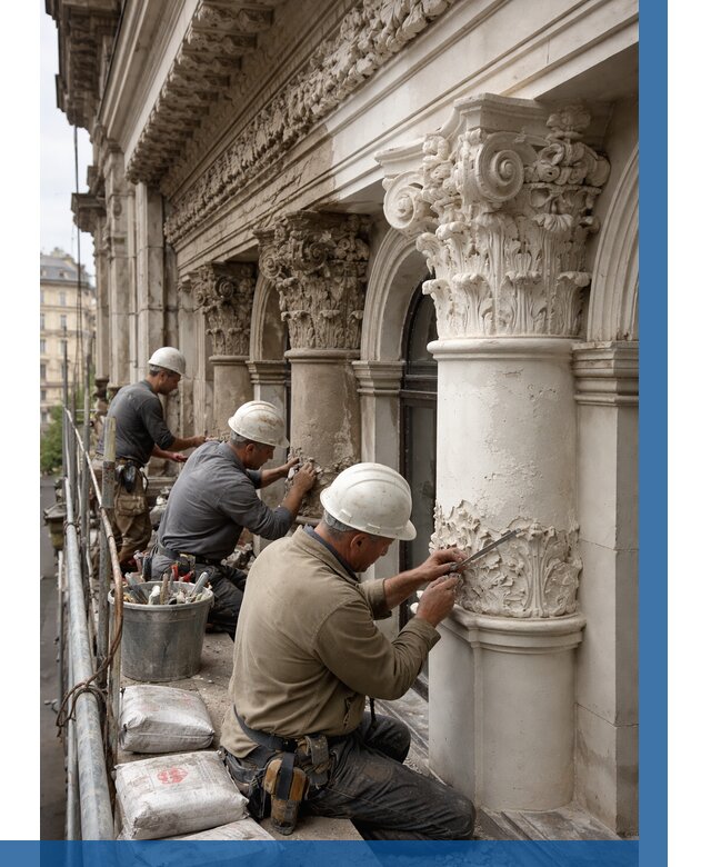 Реставрация фасадной лепнины в Камышине от 2569 р. | ВЫСОТНИК-Кмш