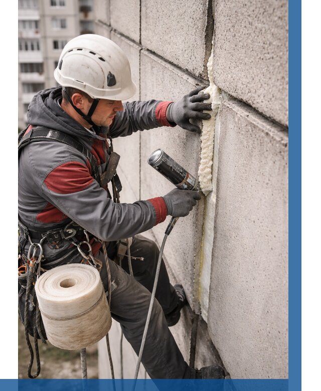 Утепление межпанельных швов в Камышине от 719 р. | ВЫСОТНИК-Кмш