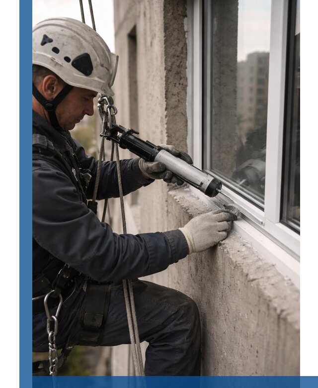 Герметизация оконных швов снаружи в Камышине профессионально