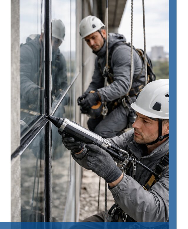 Герметизация витражных швов в Камышине от 668 р. | ВЫСОТНИК-Кмш