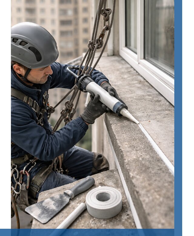 Герметизация балконного козырька в Камышине от 4624 р. | ВЫСОТНИК-Кмш