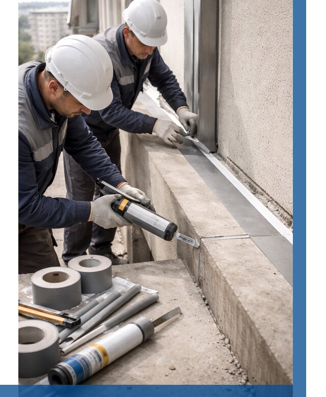 Герметизация примыкания балкона в Камышине от 4624 р. | ВЫСОТНИК-Кмш