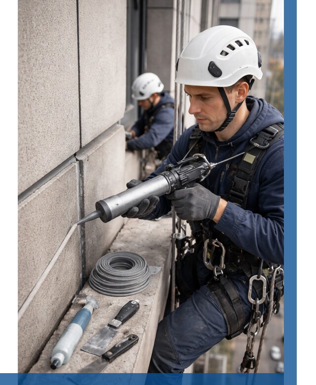 Герметизация деформационных швов фасада в Камышине от 719 | ВЫСОТНИК-Кмш