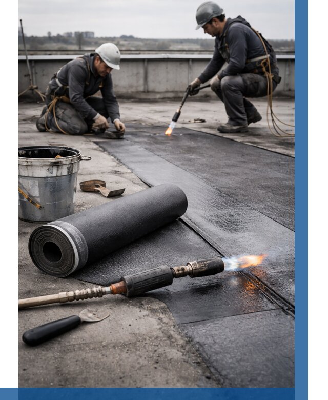 Ремонт рулонной кровли в Камышине от 668 р. | ВЫСОТНИК-Кмш