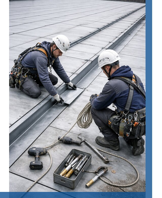 Ремонт фальцевой кровли в Камышине от 719 р. | ВЫСОТНИК-Кмш