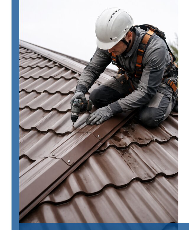 Ремонт металлочерепицы на крыше в Камышине профессионально