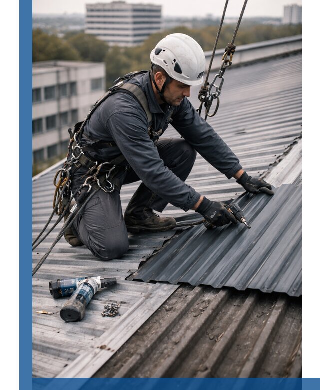 Ремонт профнастила на кровле в Камышине, работы под ключ