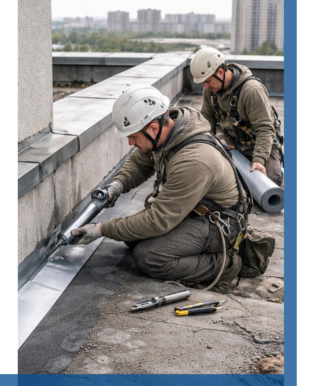 Ремонт кровельных примыканий в Камышине от 1233 р. | ВЫСОТНИК-Кмш