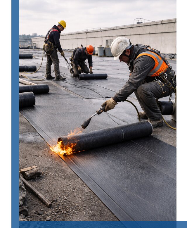 Монтаж наплавляемой кровли в Камышине профессионально