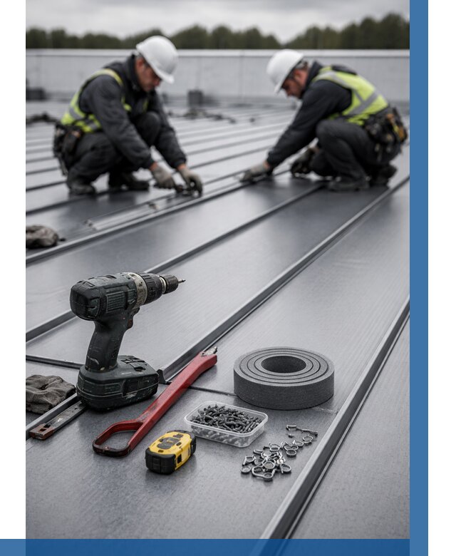 Монтаж фальцевой кровли в Камышине от 1850 р. | ВЫСОТНИК-Кмш