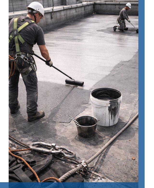 Гидроизоляция кровли жидкой резиной в Камышине от 514 р. | ВЫСОТНИК-Кмш