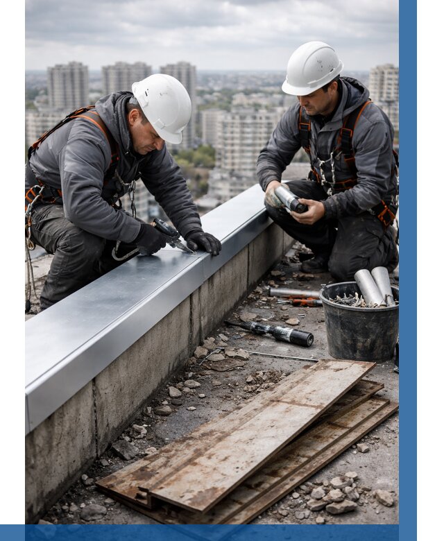 Замена парапетных крышек под ключ в Камышине от 1233 р. | ВЫСОТНИК-Кмш