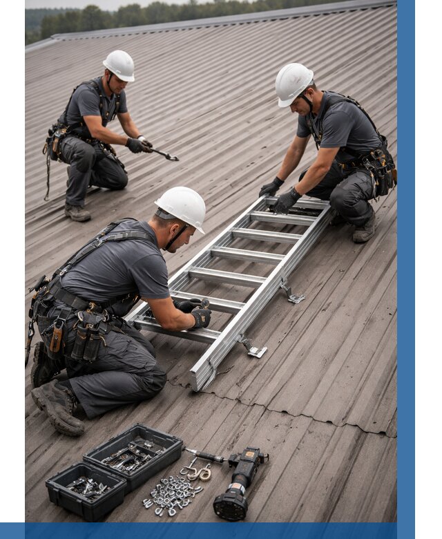 Монтаж кровельной лестницы в Камышине от 4624 р. | ВЫСОТНИК-Кмш