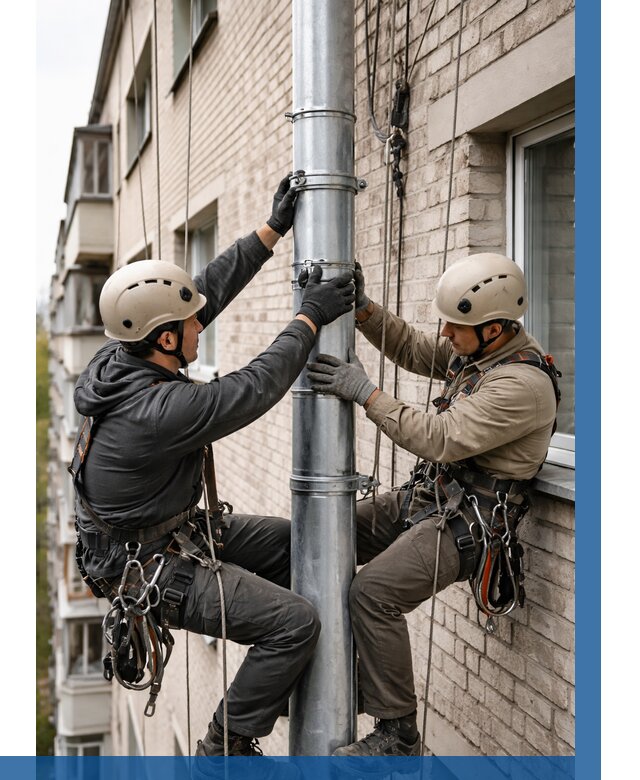 Замена водосточных труб в Камышине от 6679 р. | ВЫСОТНИК-Кмш