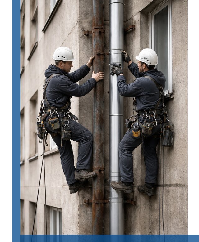 Замена водосточных труб в Камышине: монтаж и демонтаж под ключ