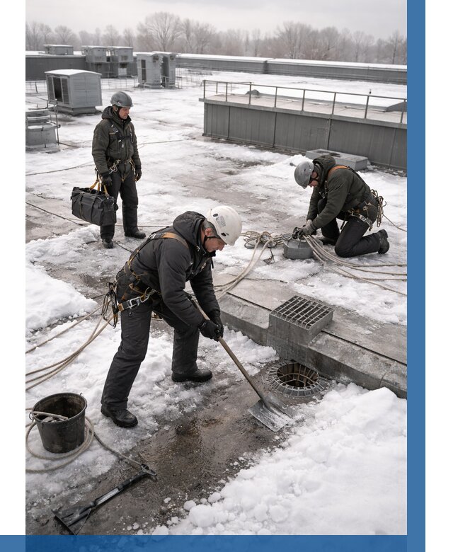 Абонентское обслуживание кровли зимой в Камышине от 8221 р. | ВЫСОТНИК-Кмш