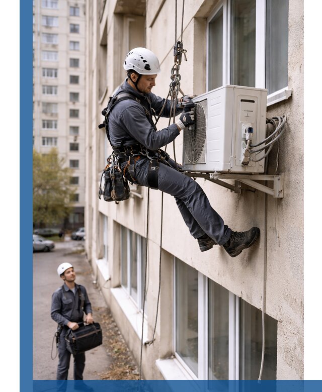 Демонтаж внешнего блока кондиционера в Камышине профессионально