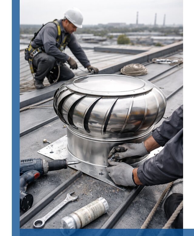 Установка дефлекторов на кровле в Камышине профессионально