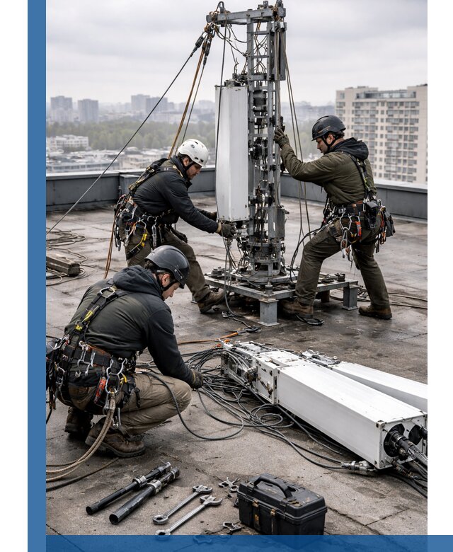 Демонтаж антенн на крыше зданий в Камышине с гарантией